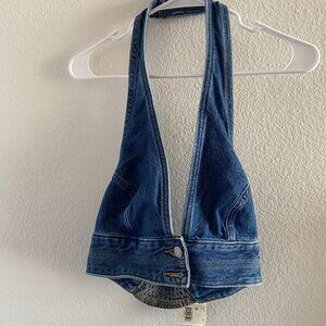 NWT Levi's Denim Halter Crop/Bralette Top